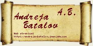 Andreja Batalov vizit kartica